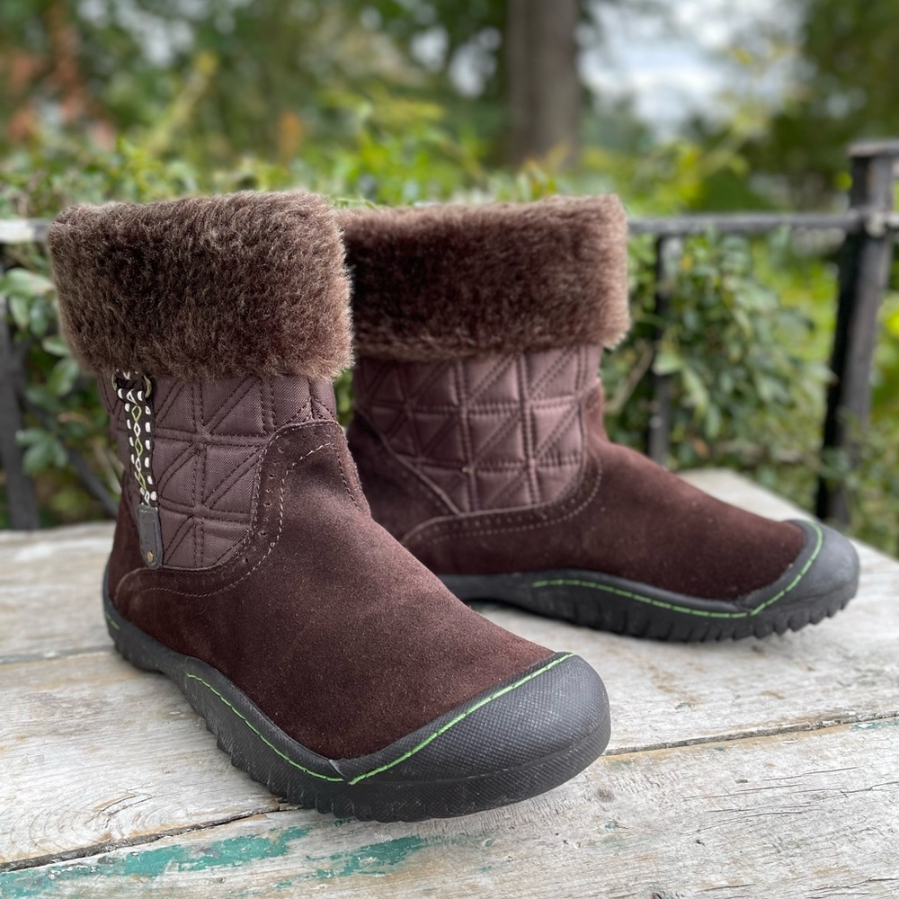 J 41 brown suede leather winter Boots 8 Stream